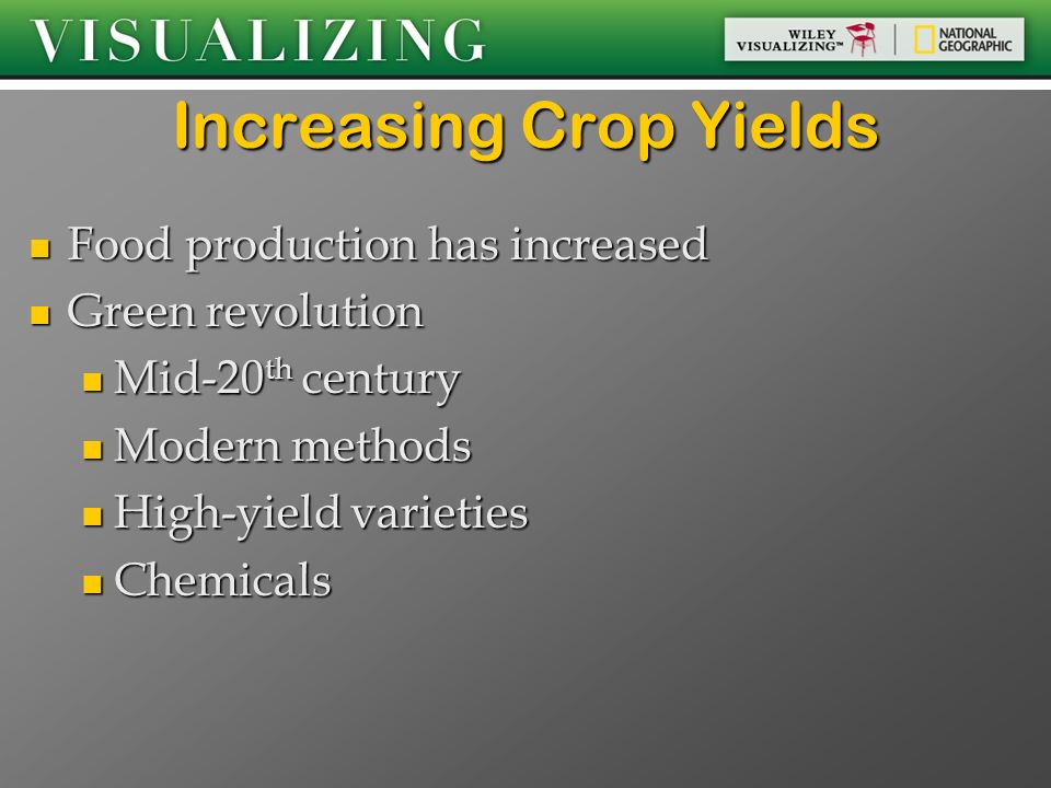 Intensive crop farming